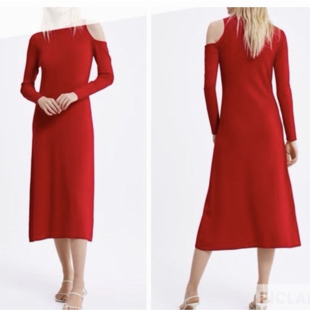 Zara Women's Red Maxi A-Line Dress Size XS-Small NWT